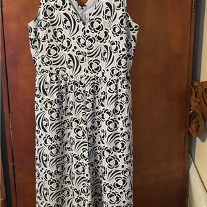 Ann Taylor Black and White Patterned Jump Suit